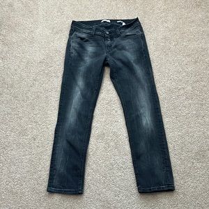 CLOSED Straight Leg Cropped Black Jeans